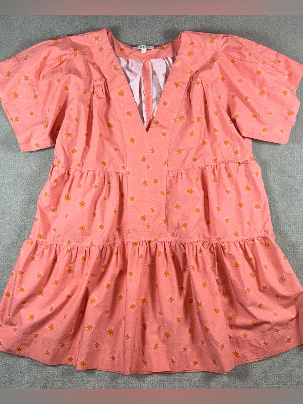 Marea Tiki Dress/Coverup in Melon w/Pockets Beachy Coastal Vibes